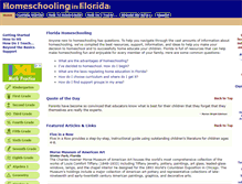 Tablet Screenshot of homeschoolinginflorida.com